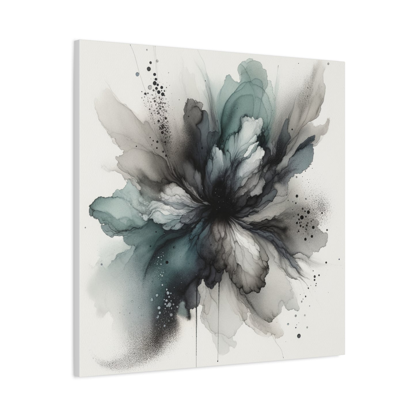 Abstract Ink Bloom - Matte Canvas, Stretched, 1.25"