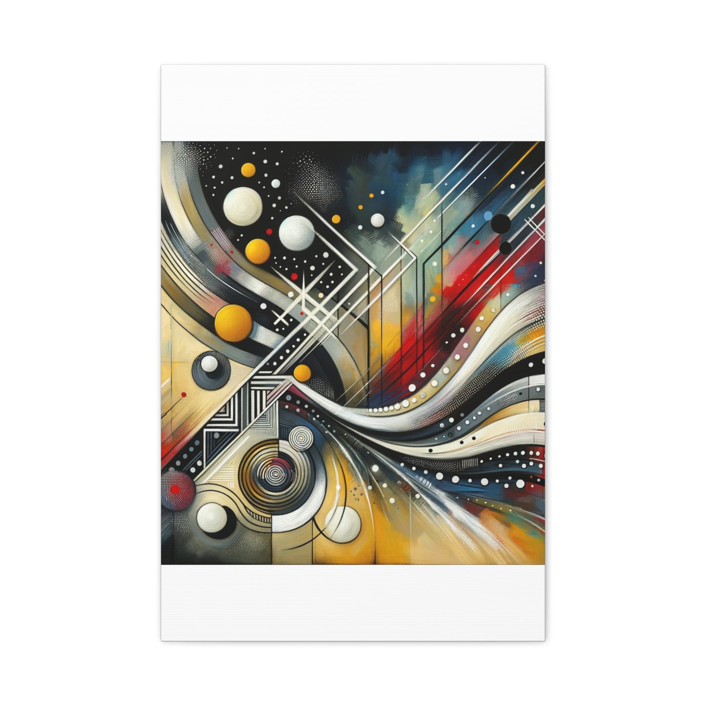 Stretched Matte Canvas, 1.25" - Vibrant Abstract Geometric Design