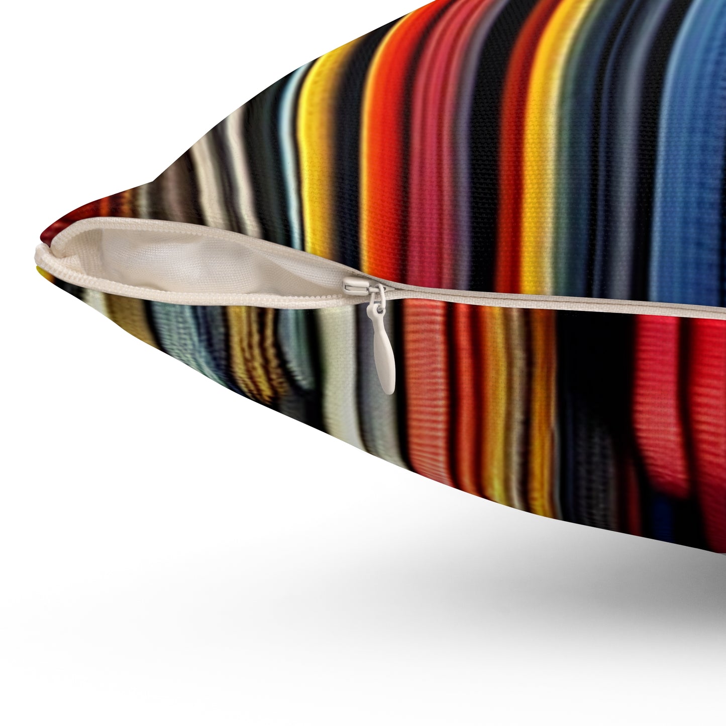 Vibrant Vertical Stripes: Spun Polyester Square Pillow