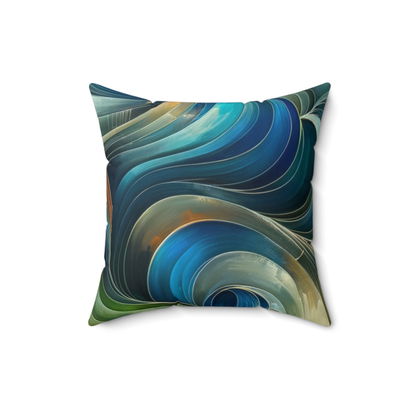 Vibrant Abstract Waves - Spun Polyester Square Pillow