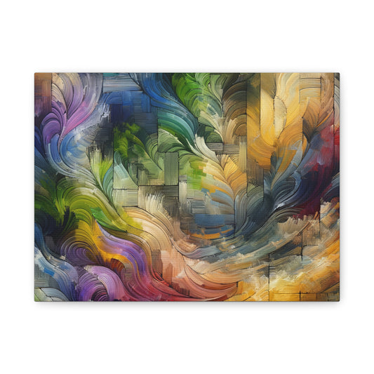 Colorful Abstract Swirls - Matte Canvas, Stretched, 1.25"