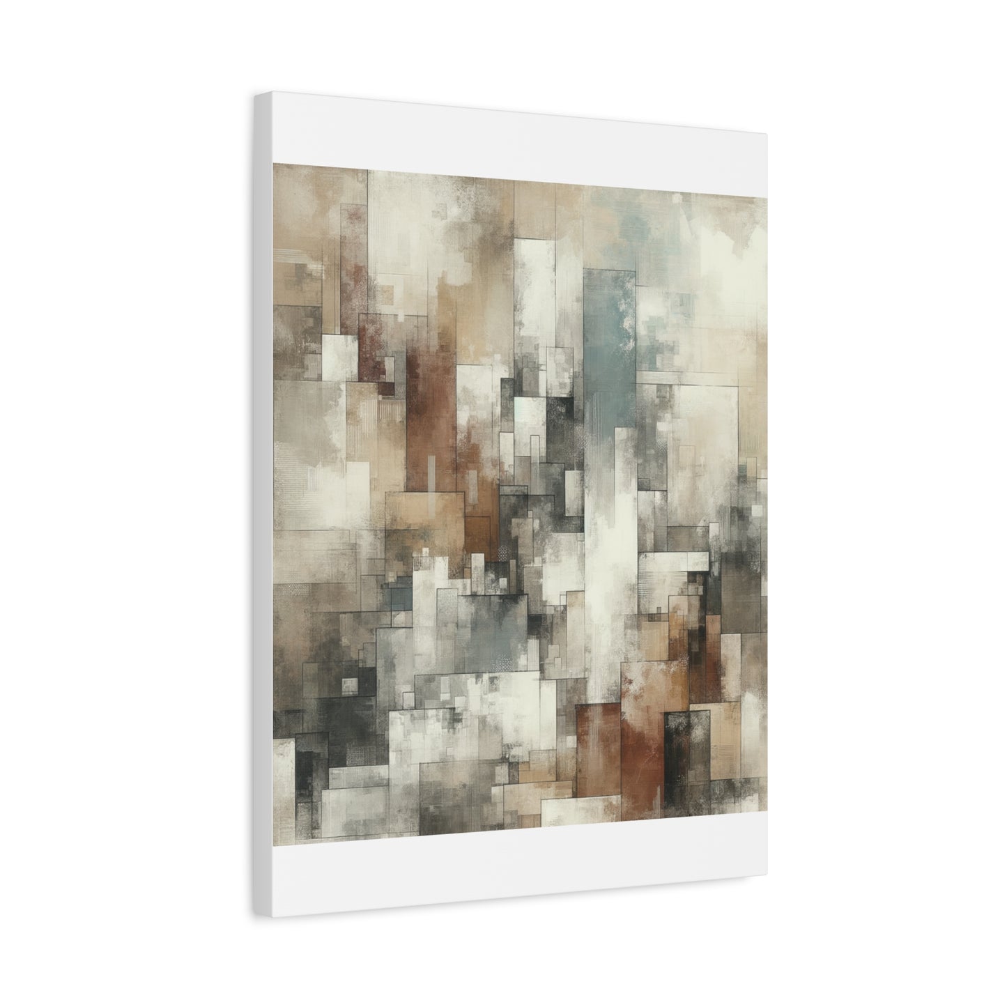 Geometric Abstraction Matte Canvas, Stretched, 1.25"