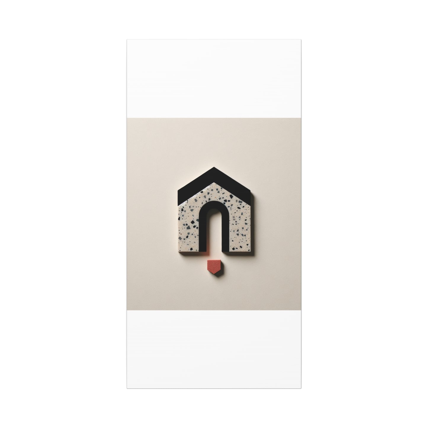 Geometric House Design - Matte Canvas, Stretched, 1.25"