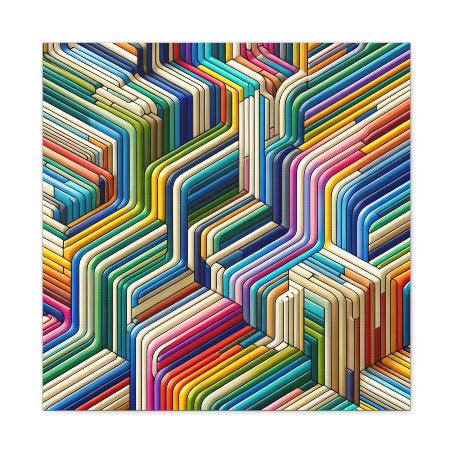 Colorful Geometric Pattern - Matte Canvas, Stretched, 1.25"