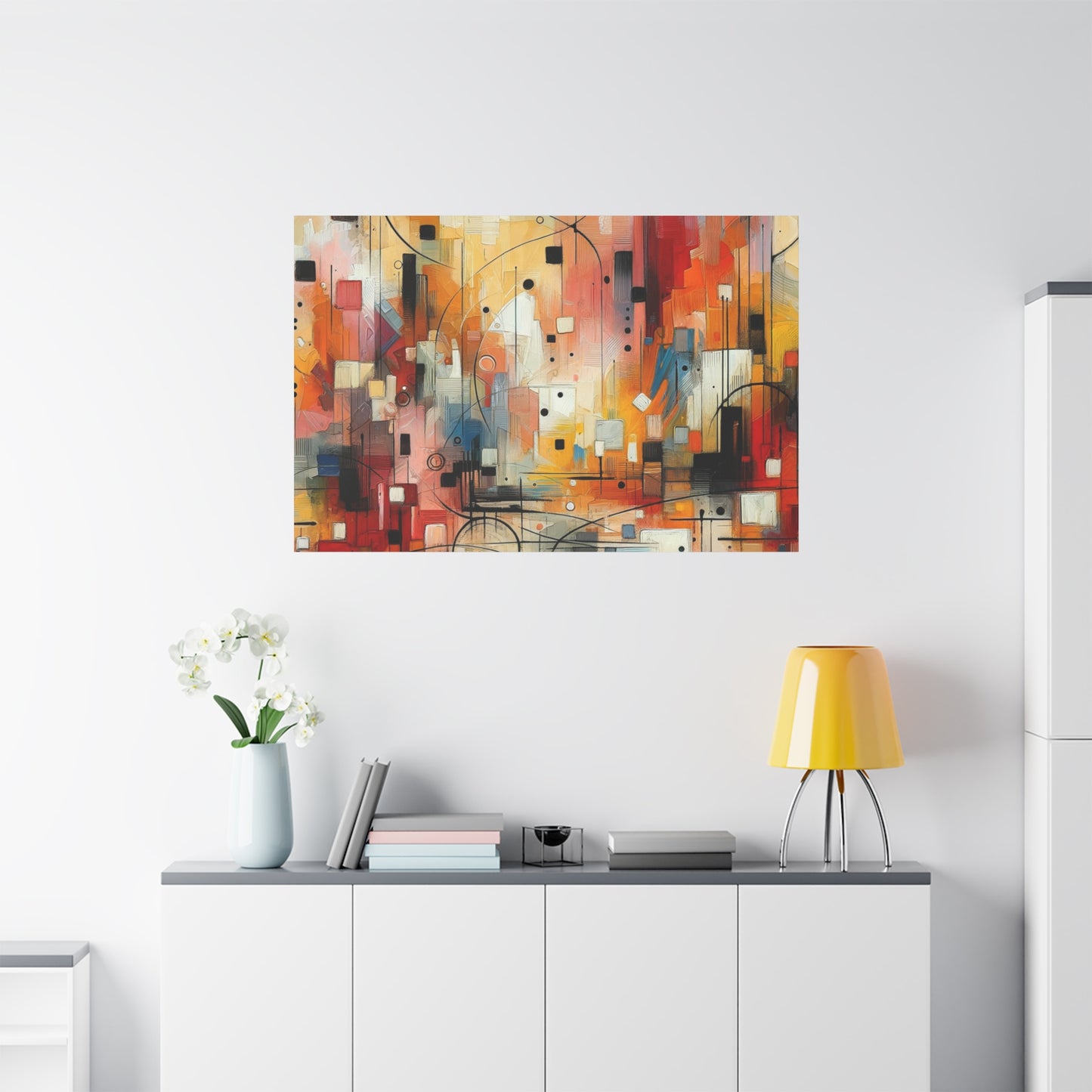 Abstract Geo Art - Matte Canvas, Stretched, 1.25"