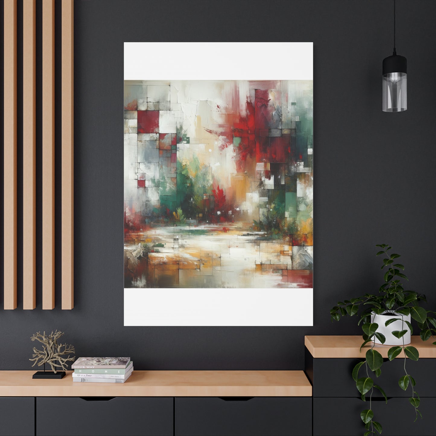 Abstract Geometric Landscape - Matte Canvas, Stretched, 1.25"