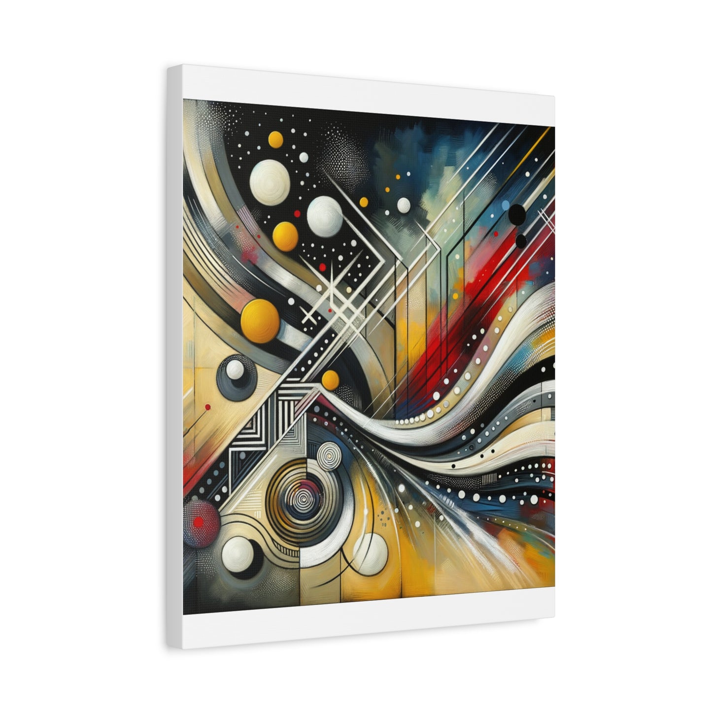 Stretched Matte Canvas, 1.25" - Vibrant Abstract Geometric Design