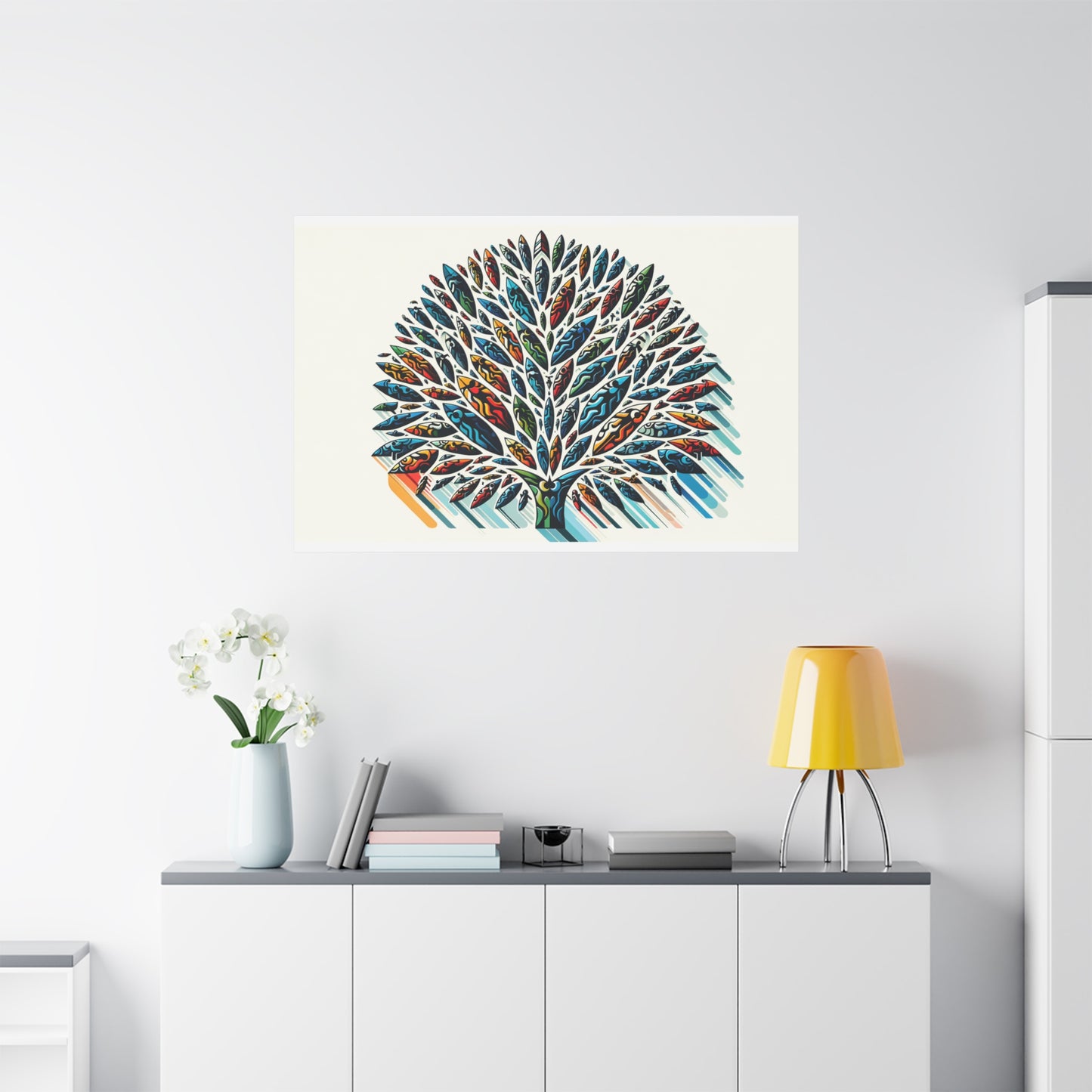 Colorful Leaf Tree - Matte Canvas, Stretched, 1.25"