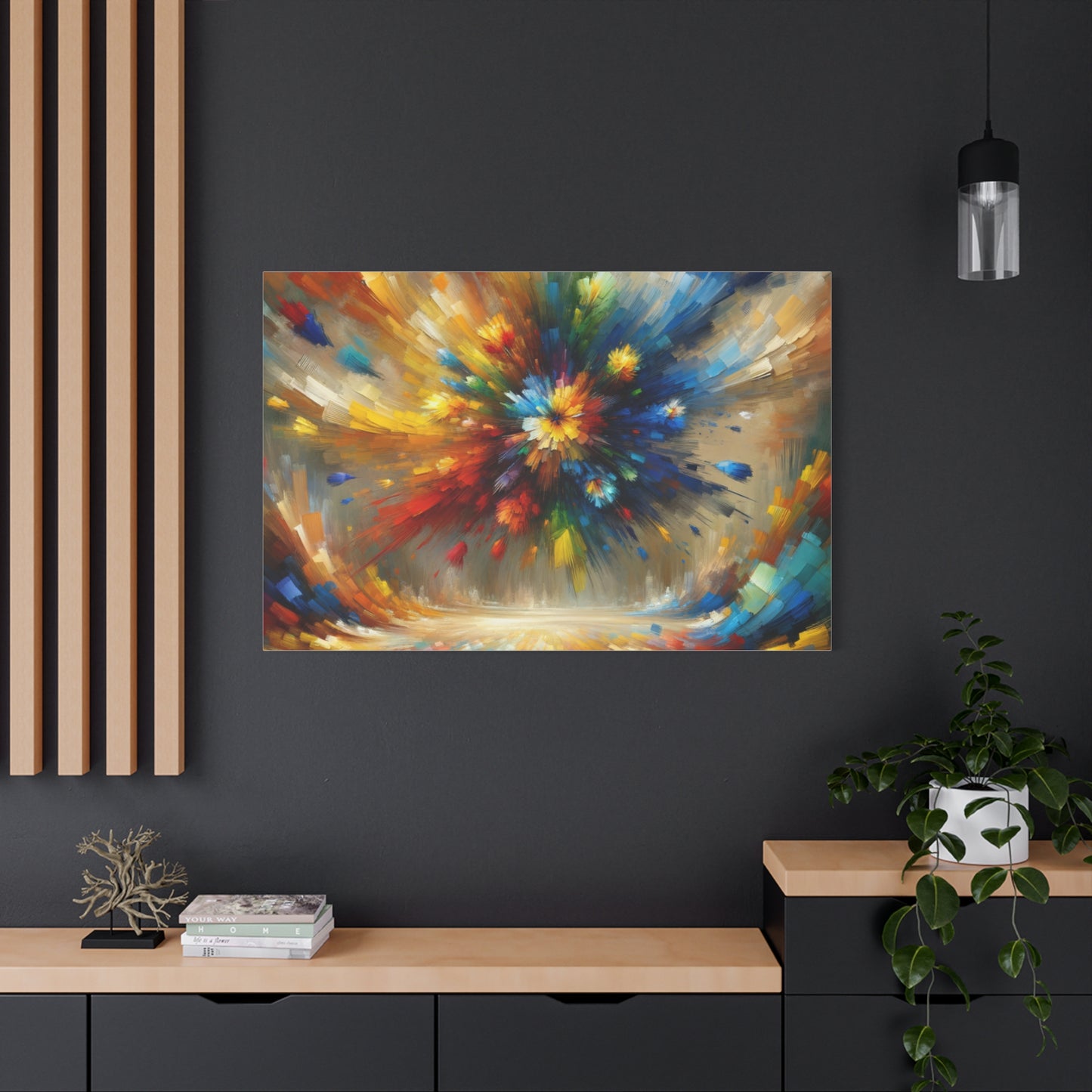 Abstract Burst of Colors - Matte Canvas, Stretched, 1.25"