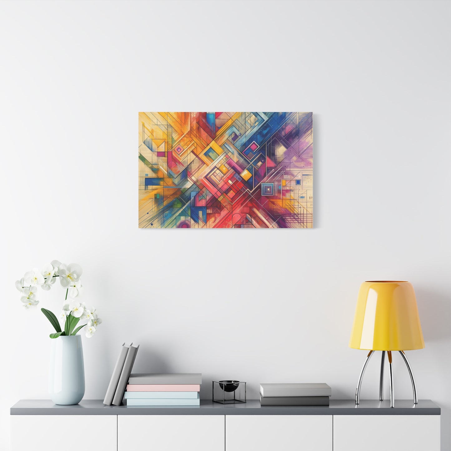 Abstract Geometric Fusion - Matte Canvas, Stretched, 1.25"