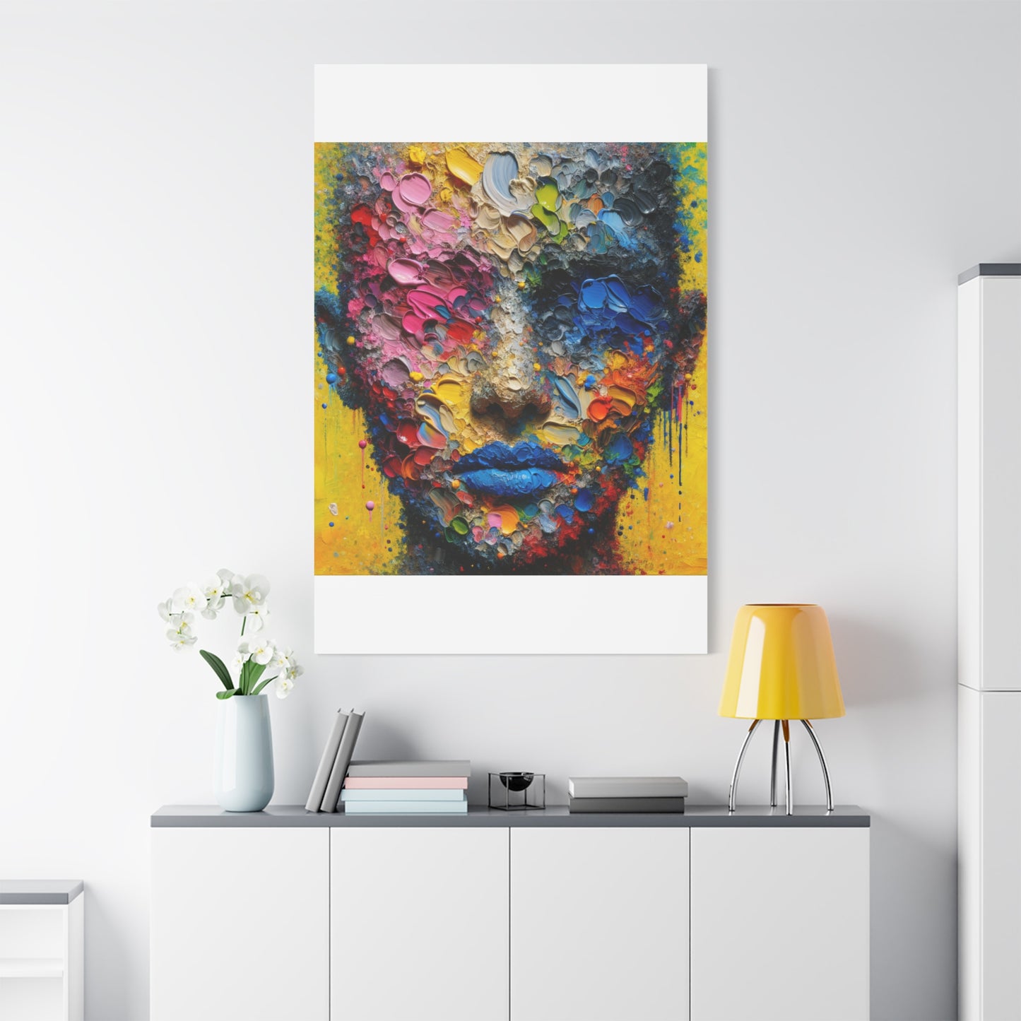 Vibrant Abstract Portrait - Matte Canvas, Stretched, 1.25"