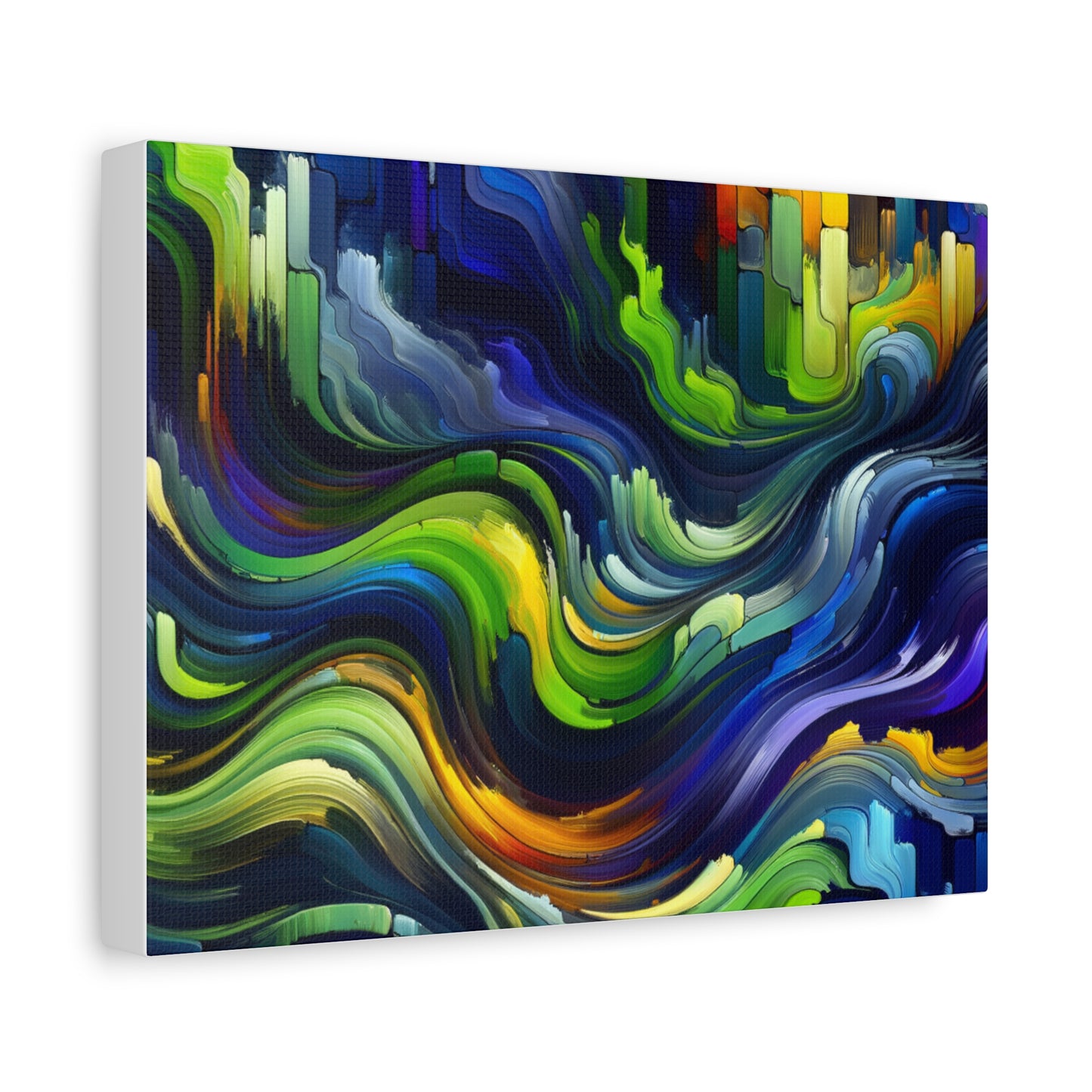 Vibrant Abstract Waves - Matte Canvas, Stretched, 1.25"