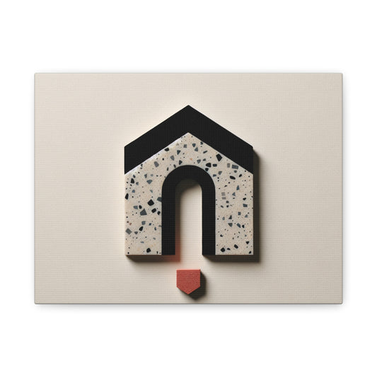 Geometric House Design - Matte Canvas, Stretched, 1.25"