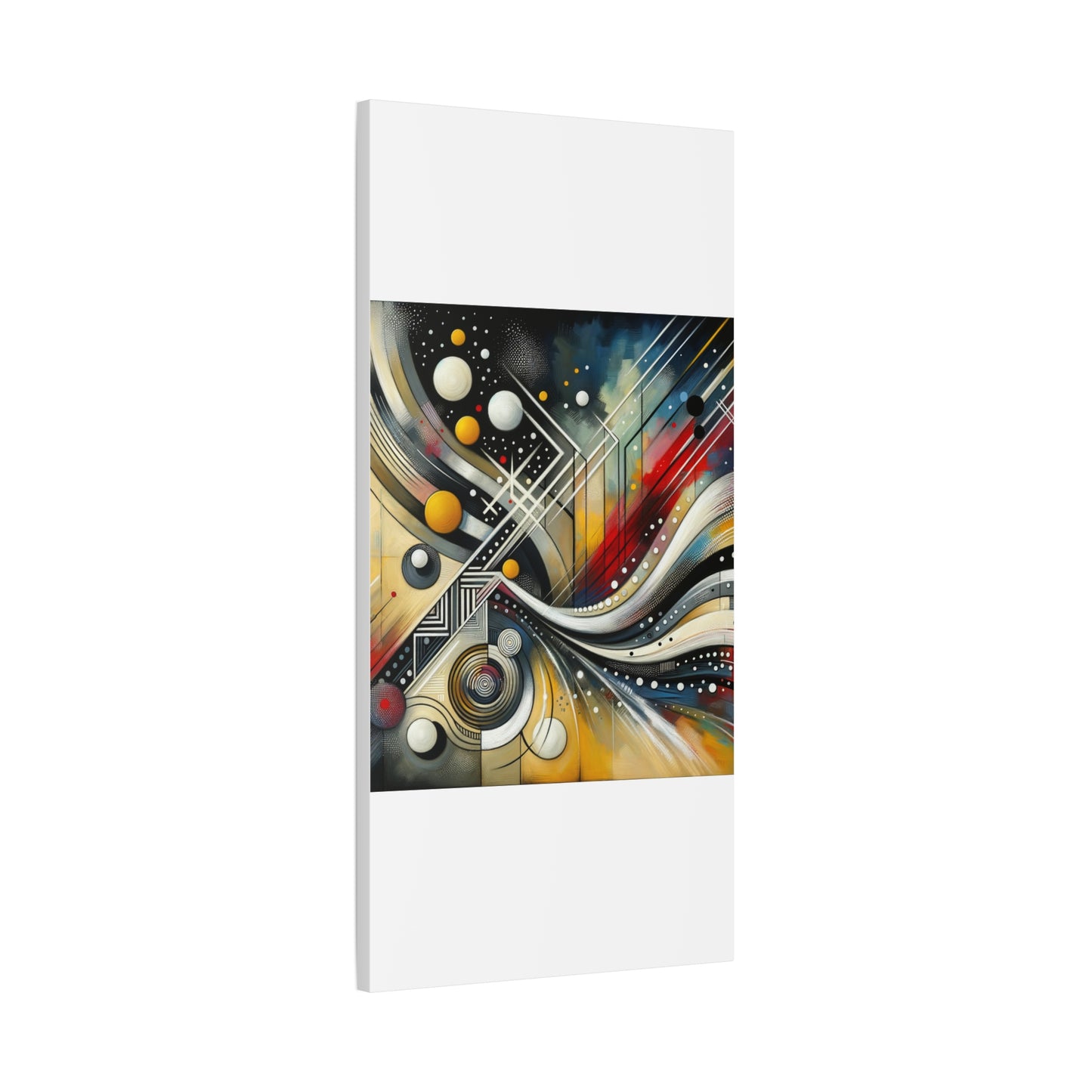 Stretched Matte Canvas, 1.25" - Vibrant Abstract Geometric Design