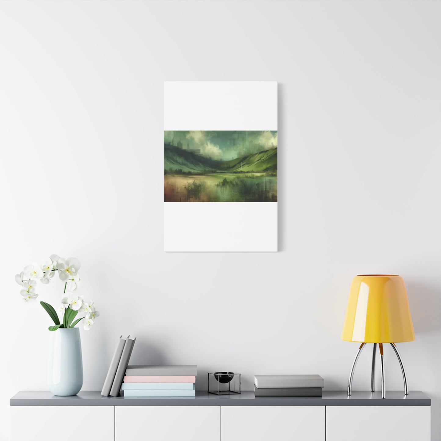 Abstract Green Landscape - Matte Canvas, Stretched, 1.25"