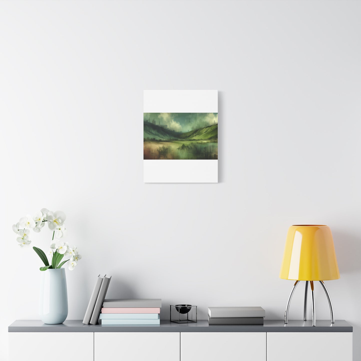 Abstract Green Landscape - Matte Canvas, Stretched, 1.25"