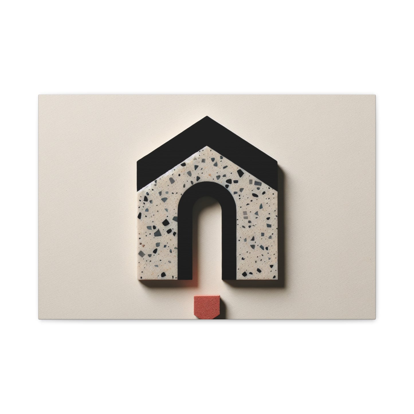 Geometric House Design - Matte Canvas, Stretched, 1.25"