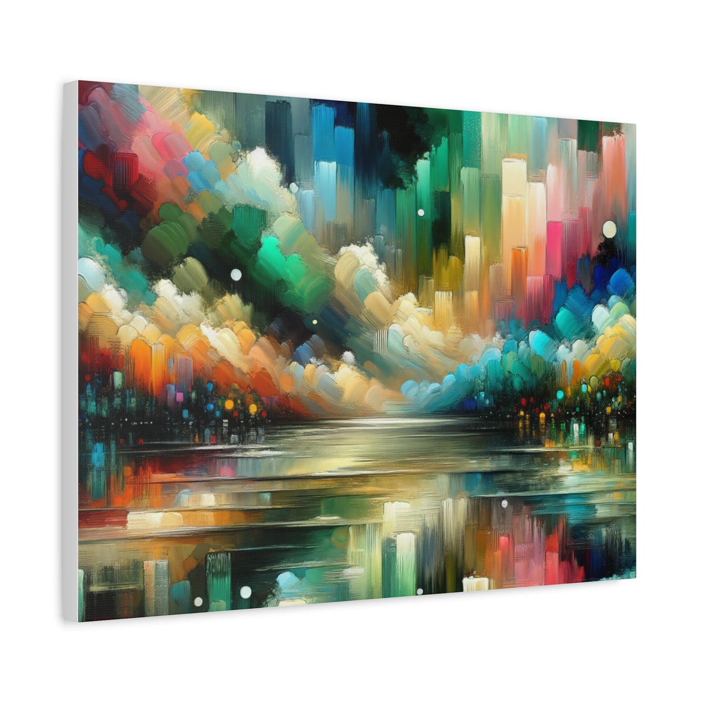 Colorful Abstract Skyline - Matte Canvas, Stretched, 1.25"