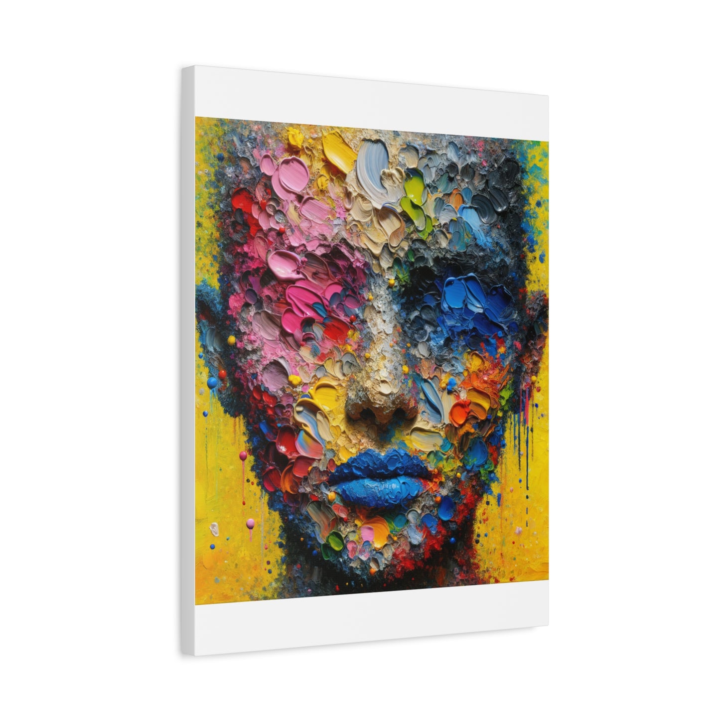 Vibrant Abstract Portrait - Matte Canvas, Stretched, 1.25"