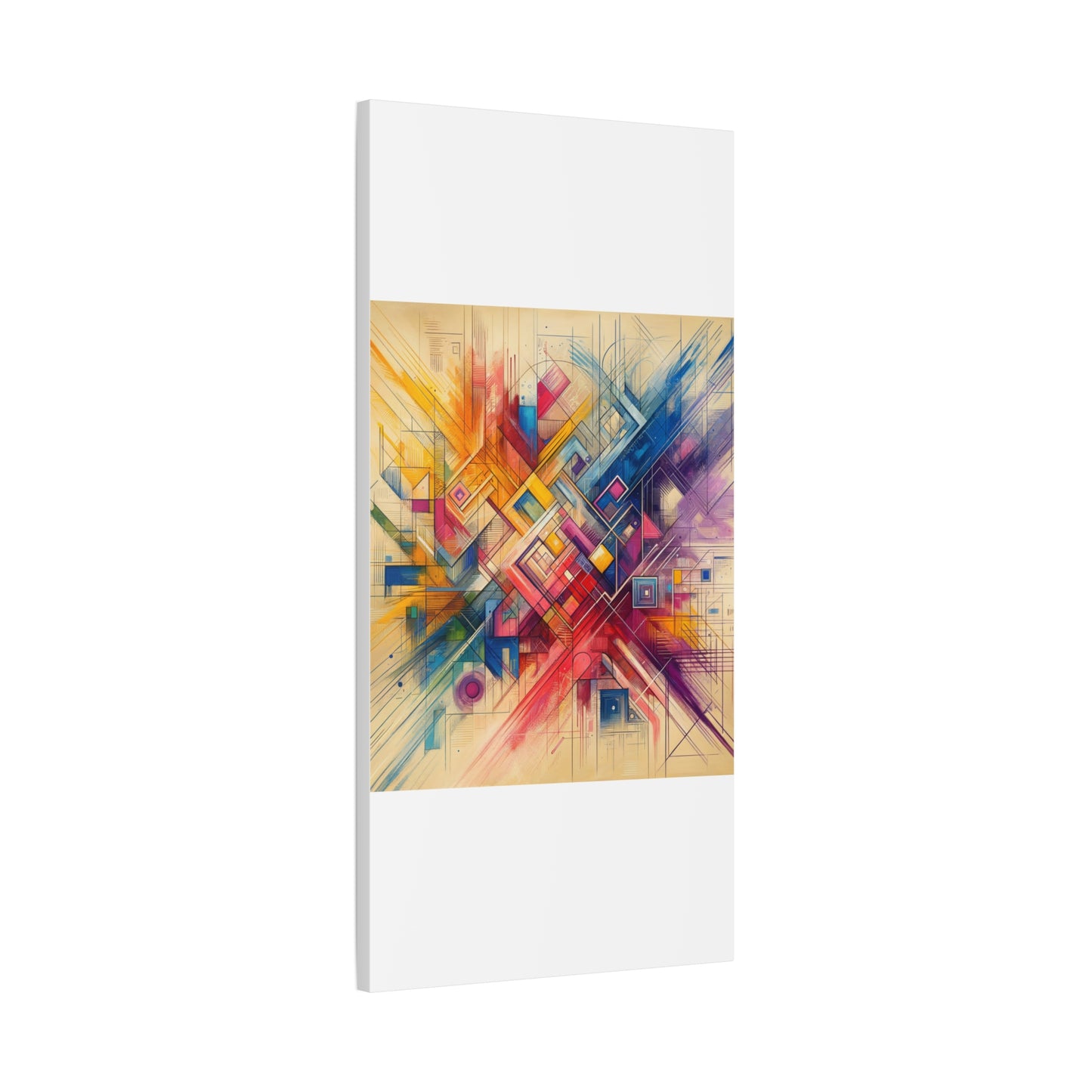 Abstract Geometric Fusion - Matte Canvas, Stretched, 1.25"