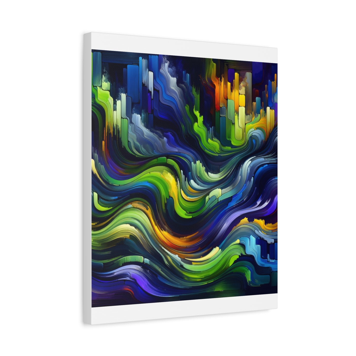 Vibrant Abstract Waves - Matte Canvas, Stretched, 1.25"