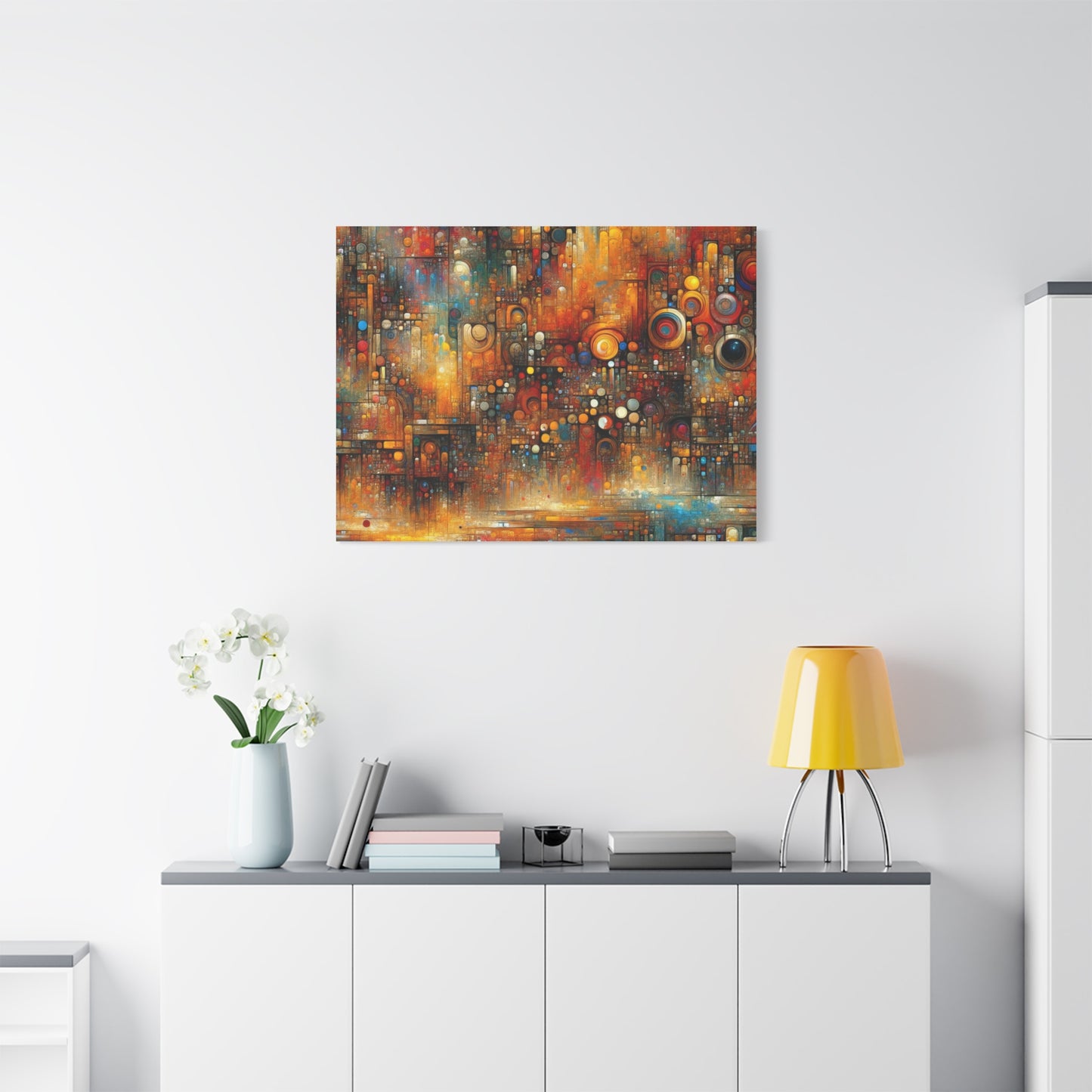 Abstract Geometric Harmony - Matte Canvas, Stretched, 1.25"