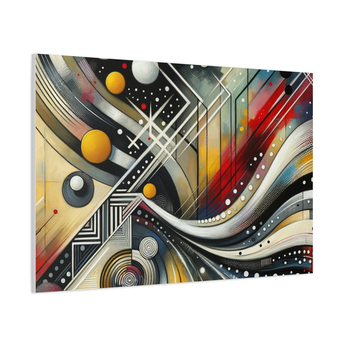 Stretched Matte Canvas, 1.25" - Vibrant Abstract Geometric Design