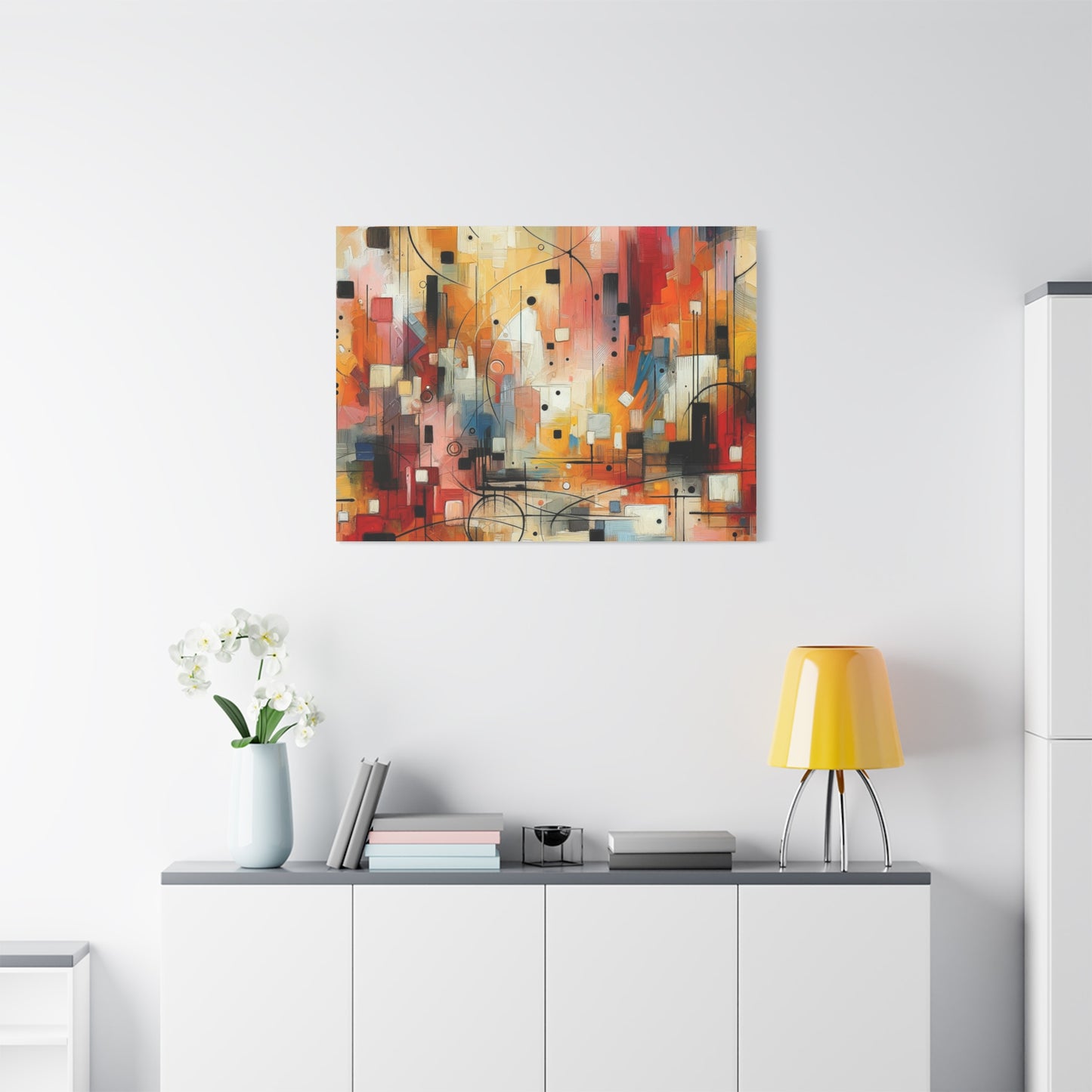 Abstract Geo Art - Matte Canvas, Stretched, 1.25"