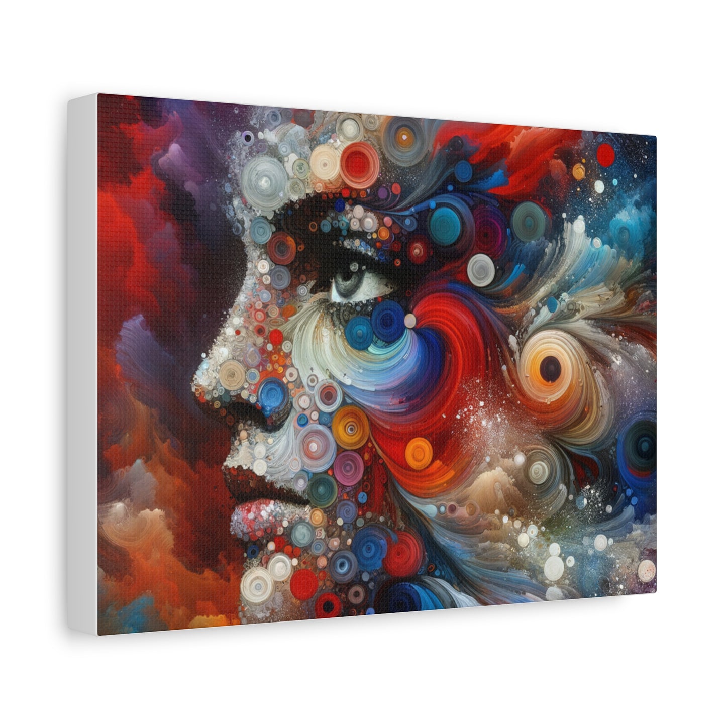 Matte Canvas, Stretched, 1.25" - Vivid Swirl Portrait