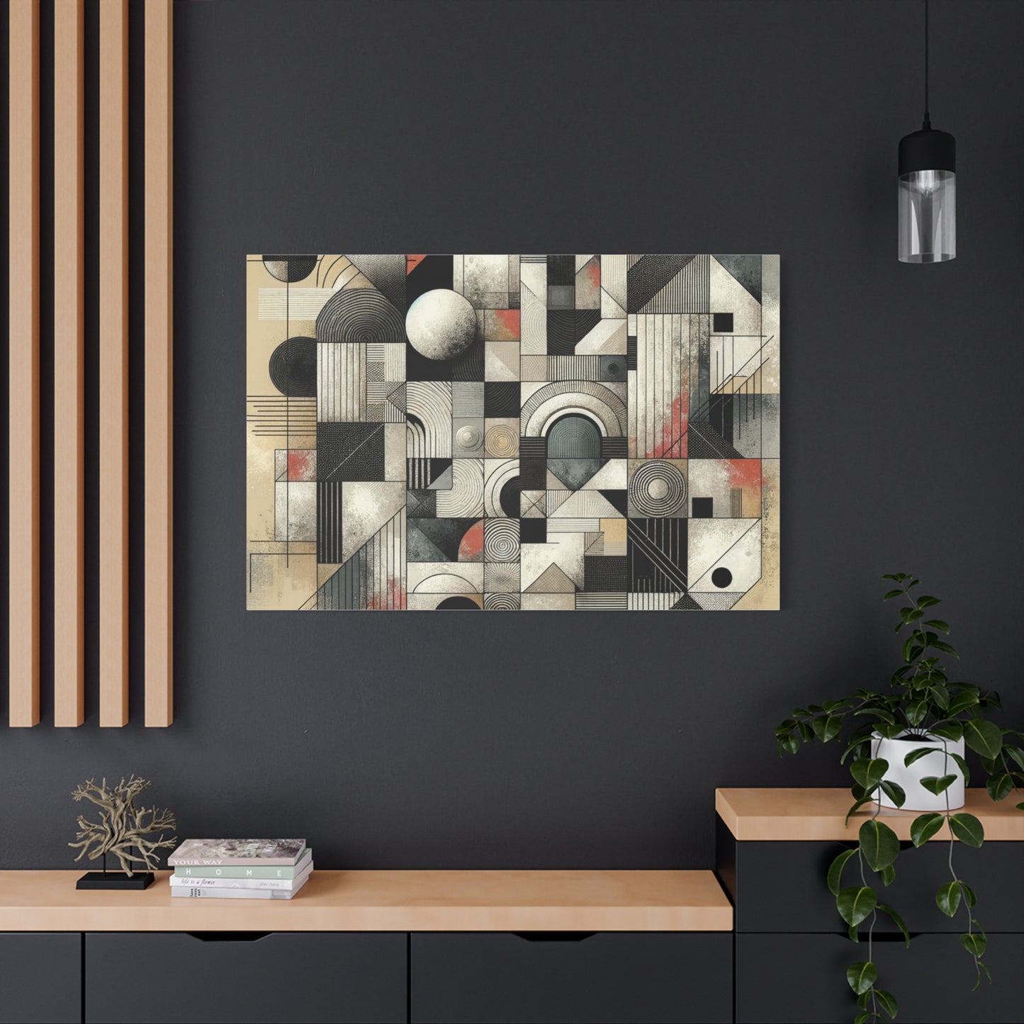 Abstract Geometry Matte Canvas, Stretched, 1.25"