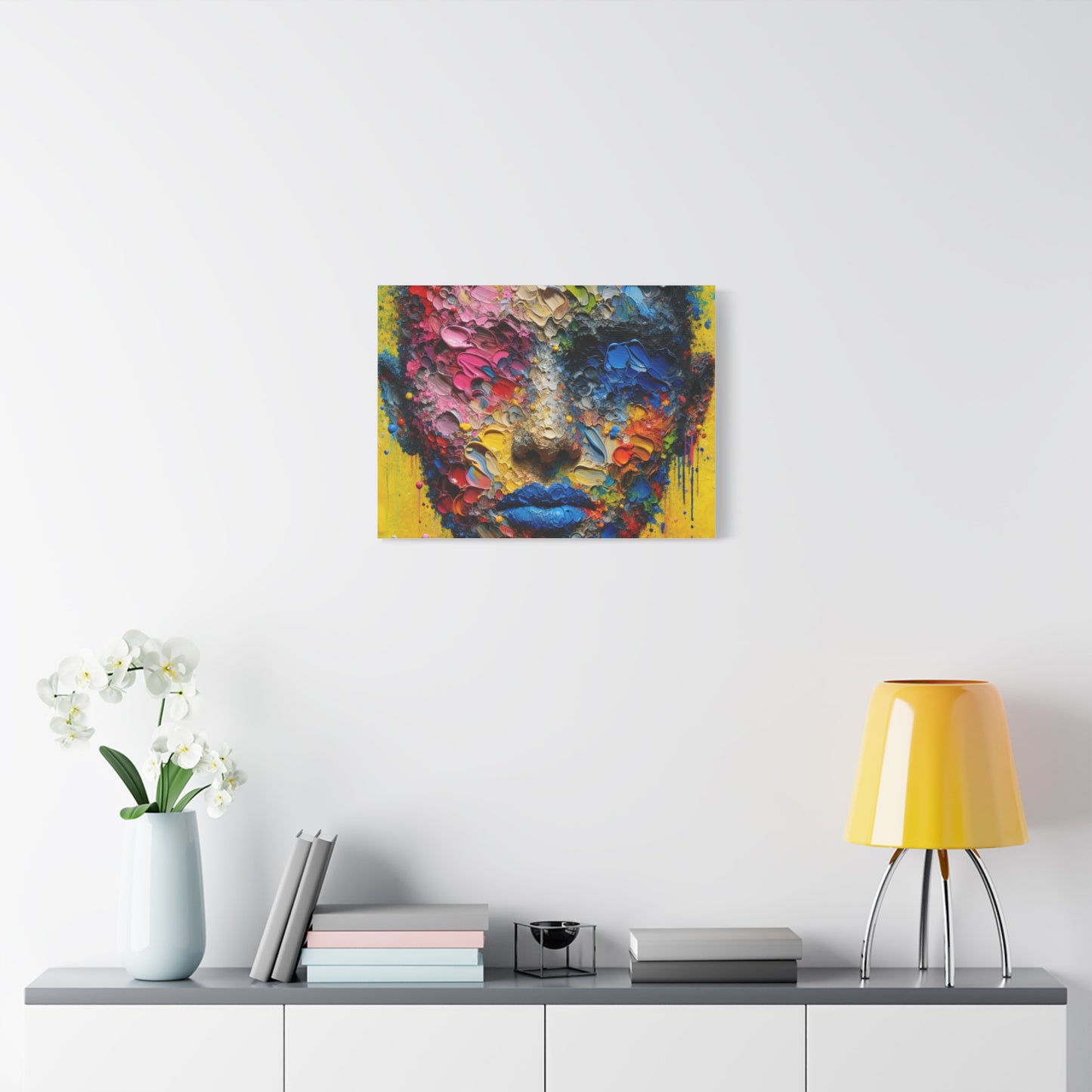 Vibrant Abstract Portrait - Matte Canvas, Stretched, 1.25"