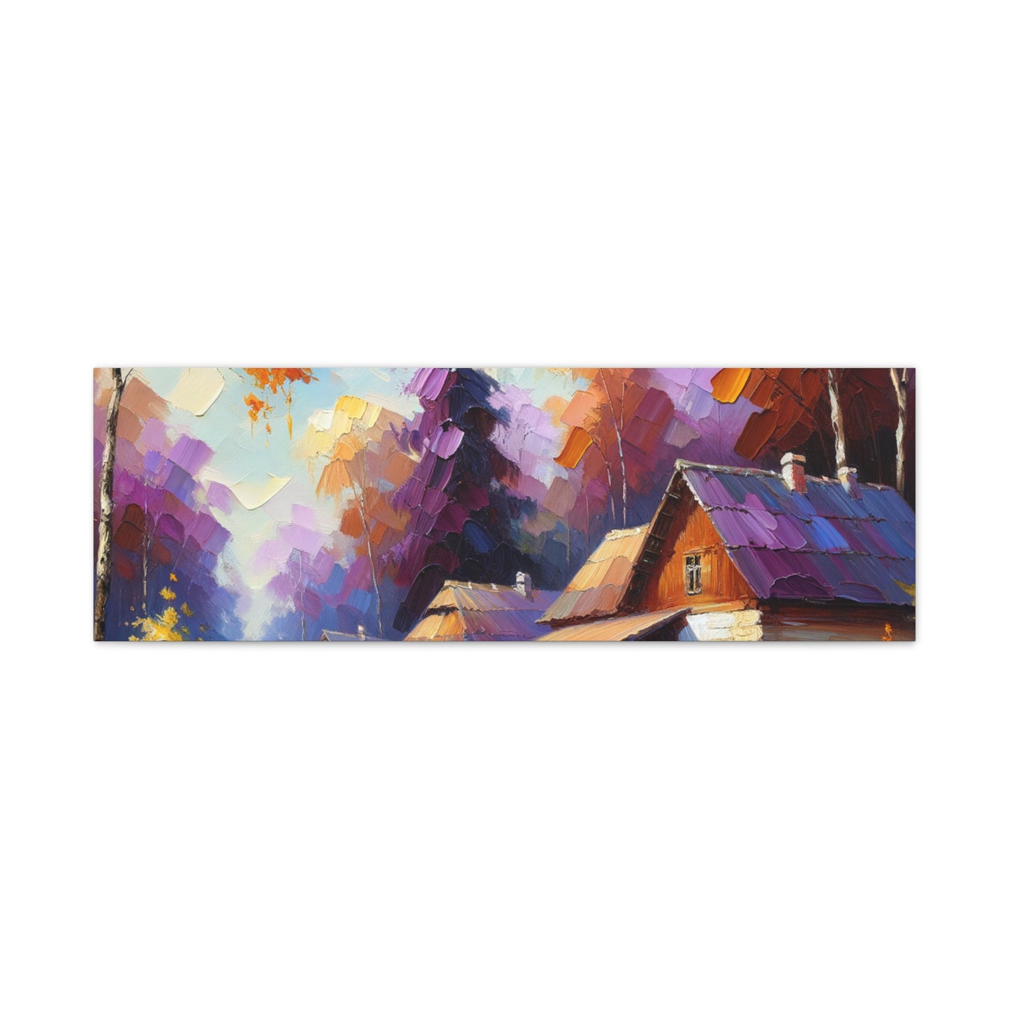 Autumn Cottage Scene - Matte Canvas, Stretched, 1.25"