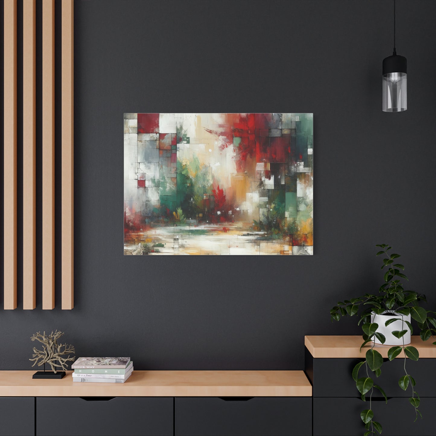 Abstract Geometric Landscape - Matte Canvas, Stretched, 1.25"