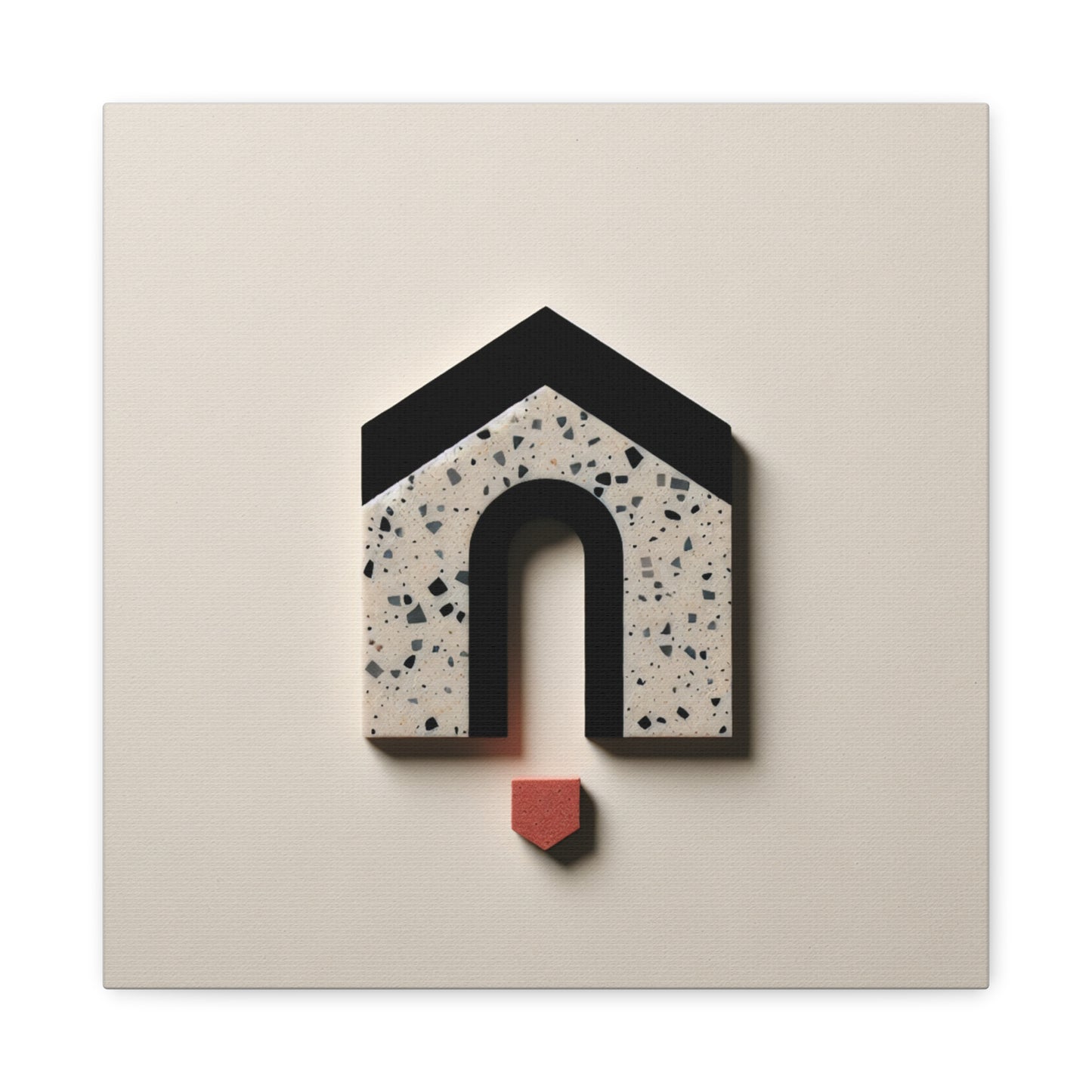 Geometric House Design - Matte Canvas, Stretched, 1.25"