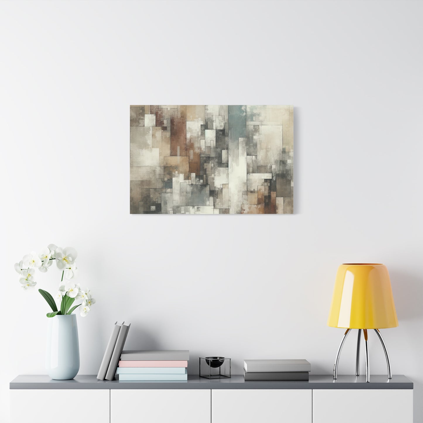 Geometric Abstraction Matte Canvas, Stretched, 1.25"