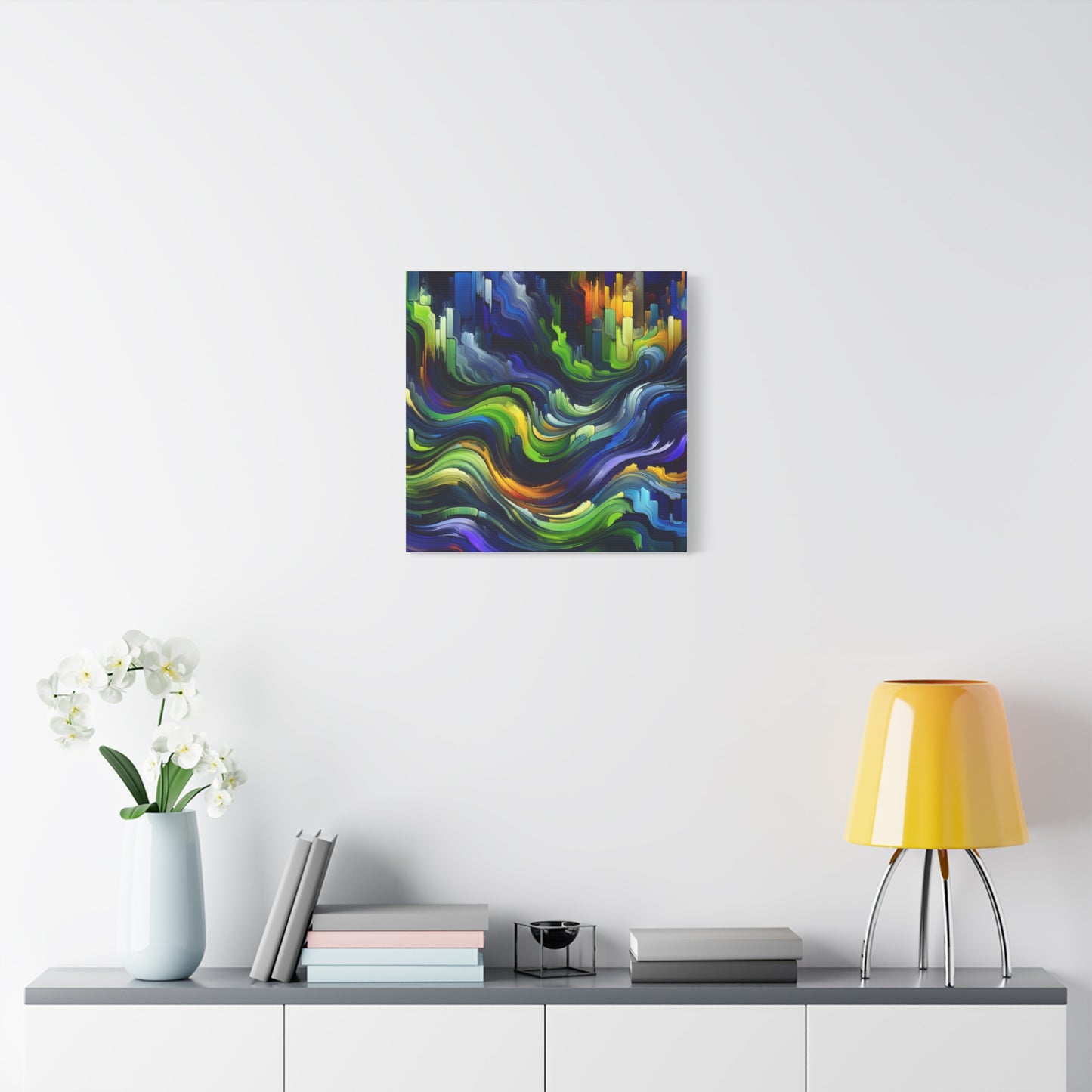 Vibrant Abstract Waves - Matte Canvas, Stretched, 1.25"