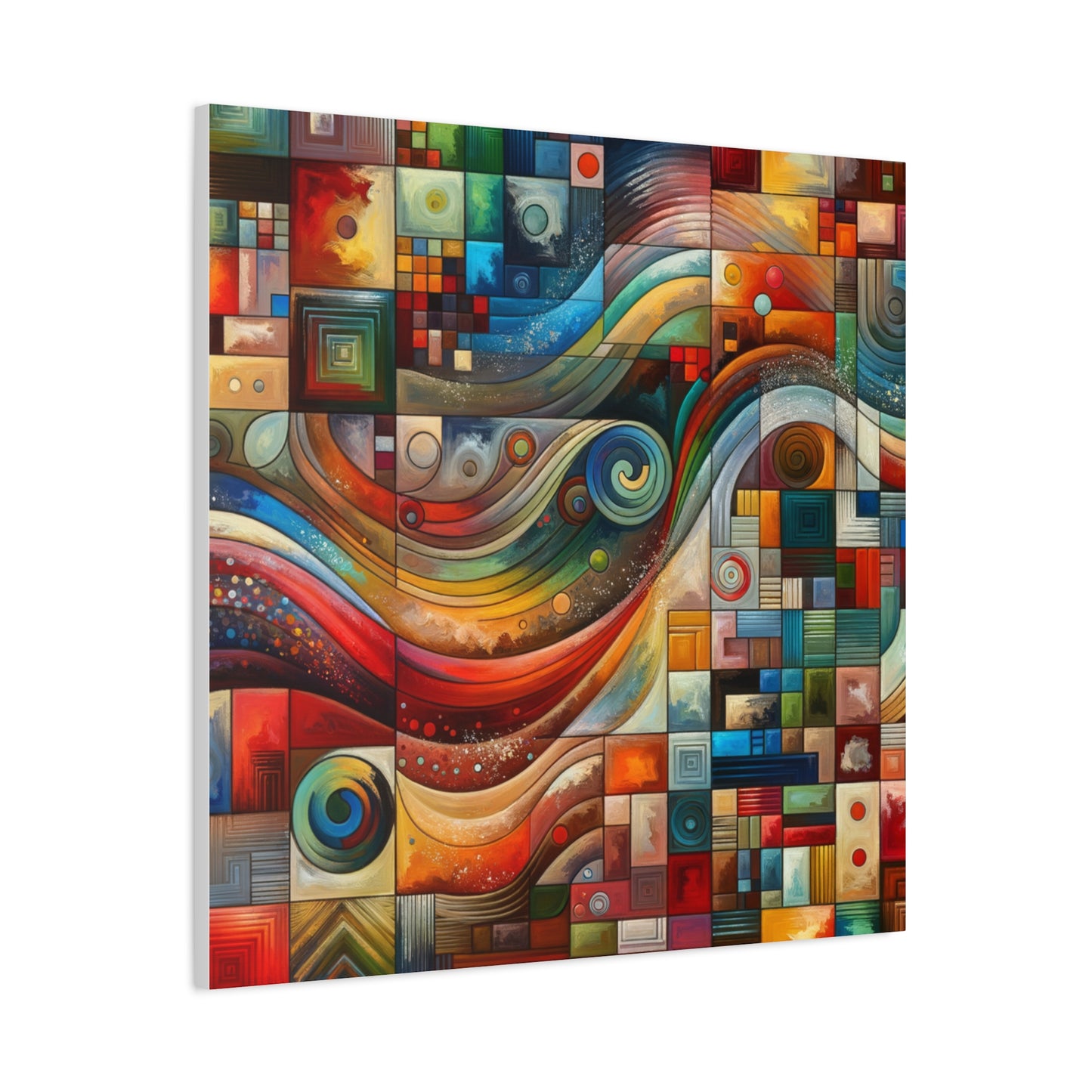 Abstract Geometric Wave - Matte Canvas, Stretched, 1.25"