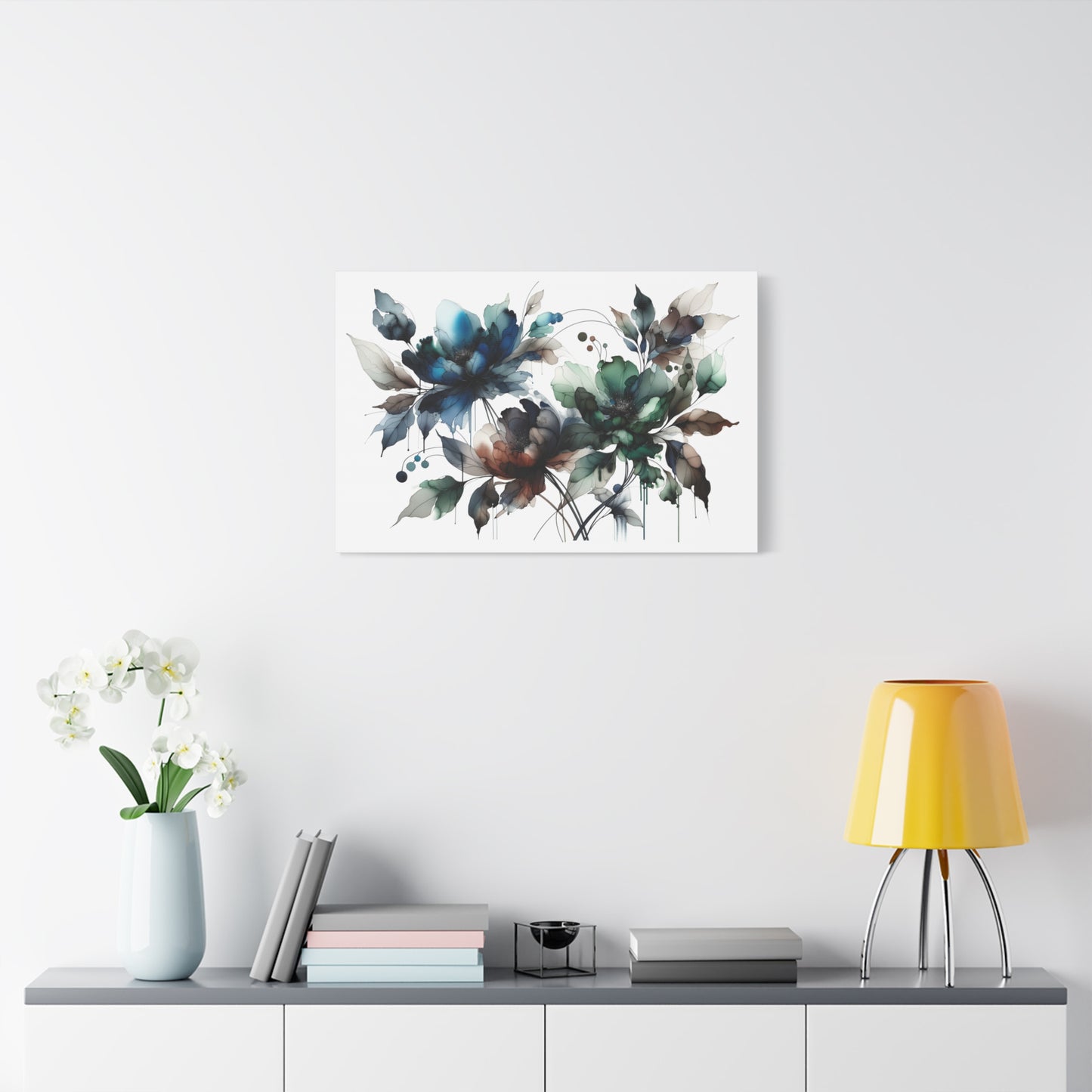 Abstract Floral Artwork - Matte Canvas, Stretched, 1.25"