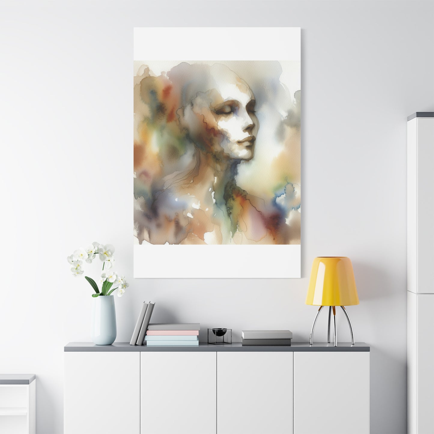 Dreamy Watercolor Portrait - Matte Canvas, Stretched, 1.25"