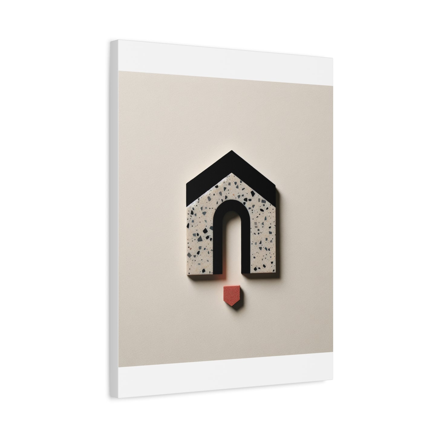 Geometric House Design - Matte Canvas, Stretched, 1.25"