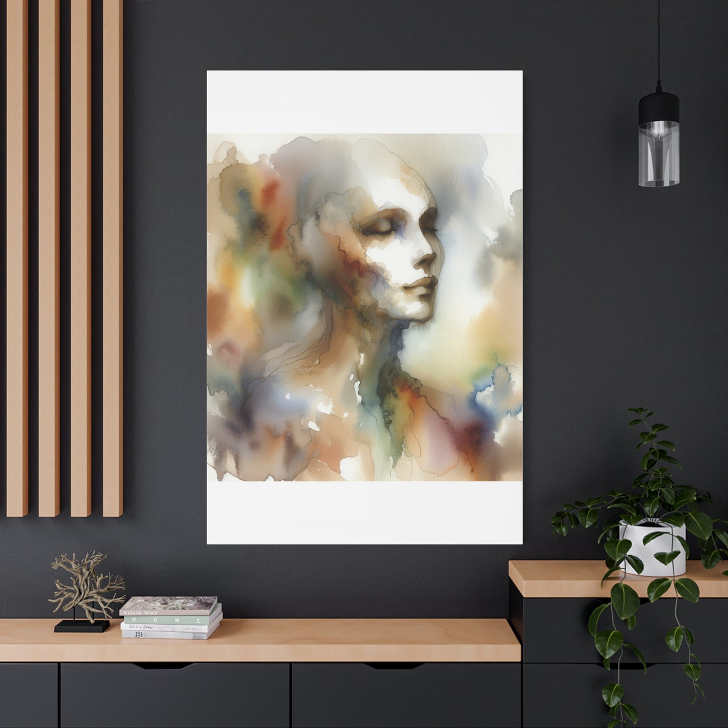 Dreamy Watercolor Portrait - Matte Canvas, Stretched, 1.25"