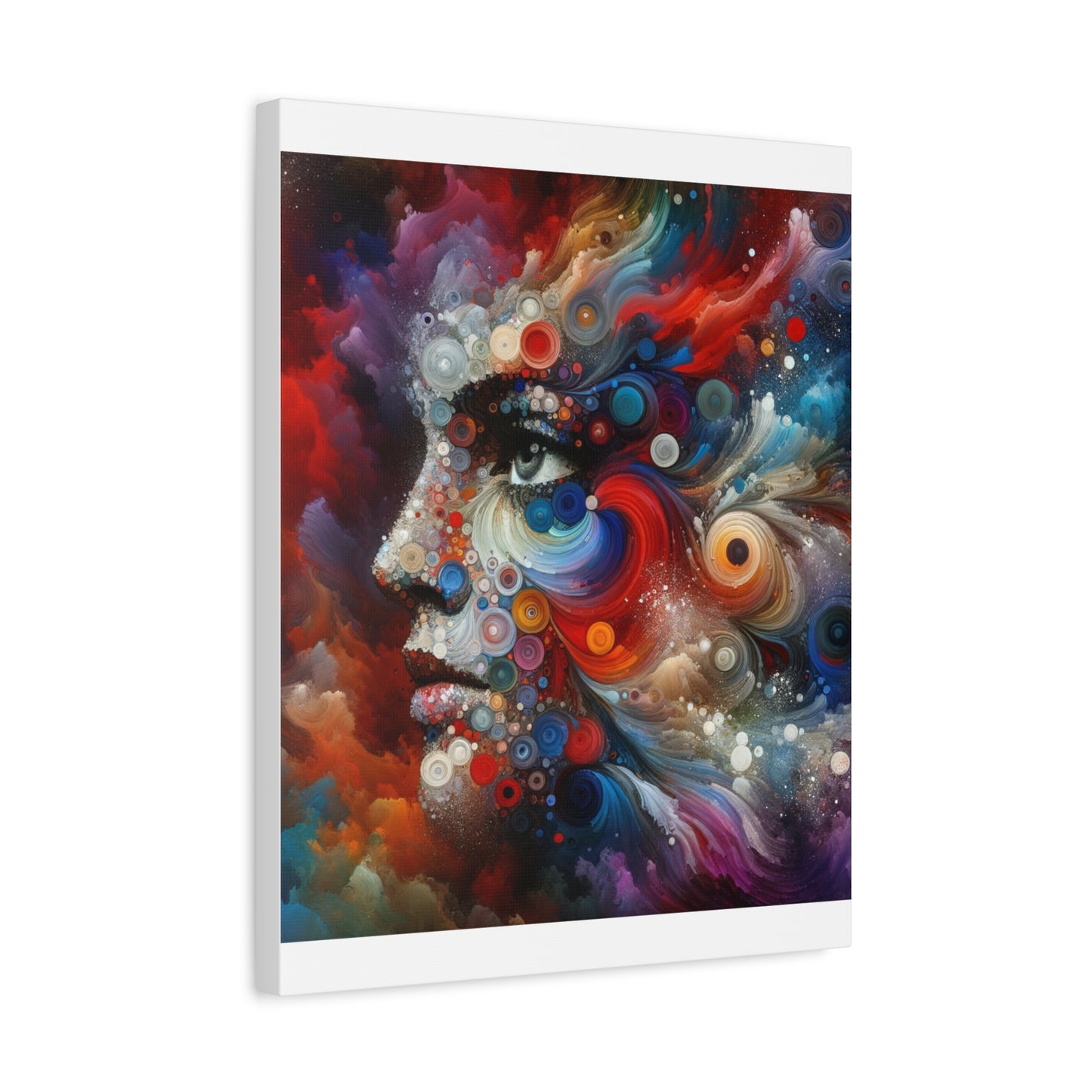 Matte Canvas, Stretched, 1.25" - Vivid Swirl Portrait