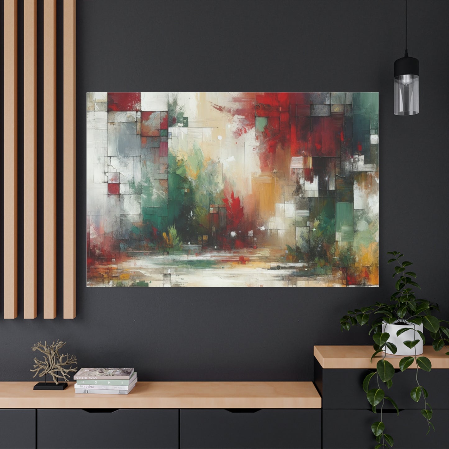 Abstract Geometric Landscape - Matte Canvas, Stretched, 1.25"