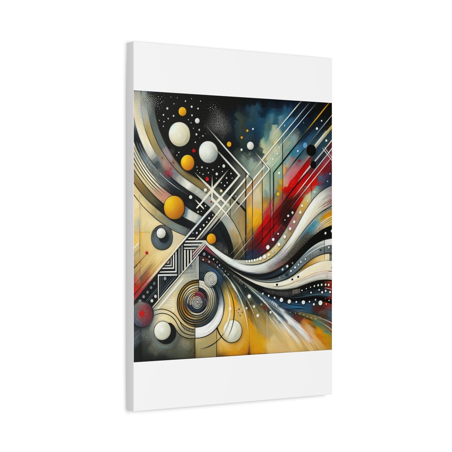 Stretched Matte Canvas, 1.25" - Vibrant Abstract Geometric Design