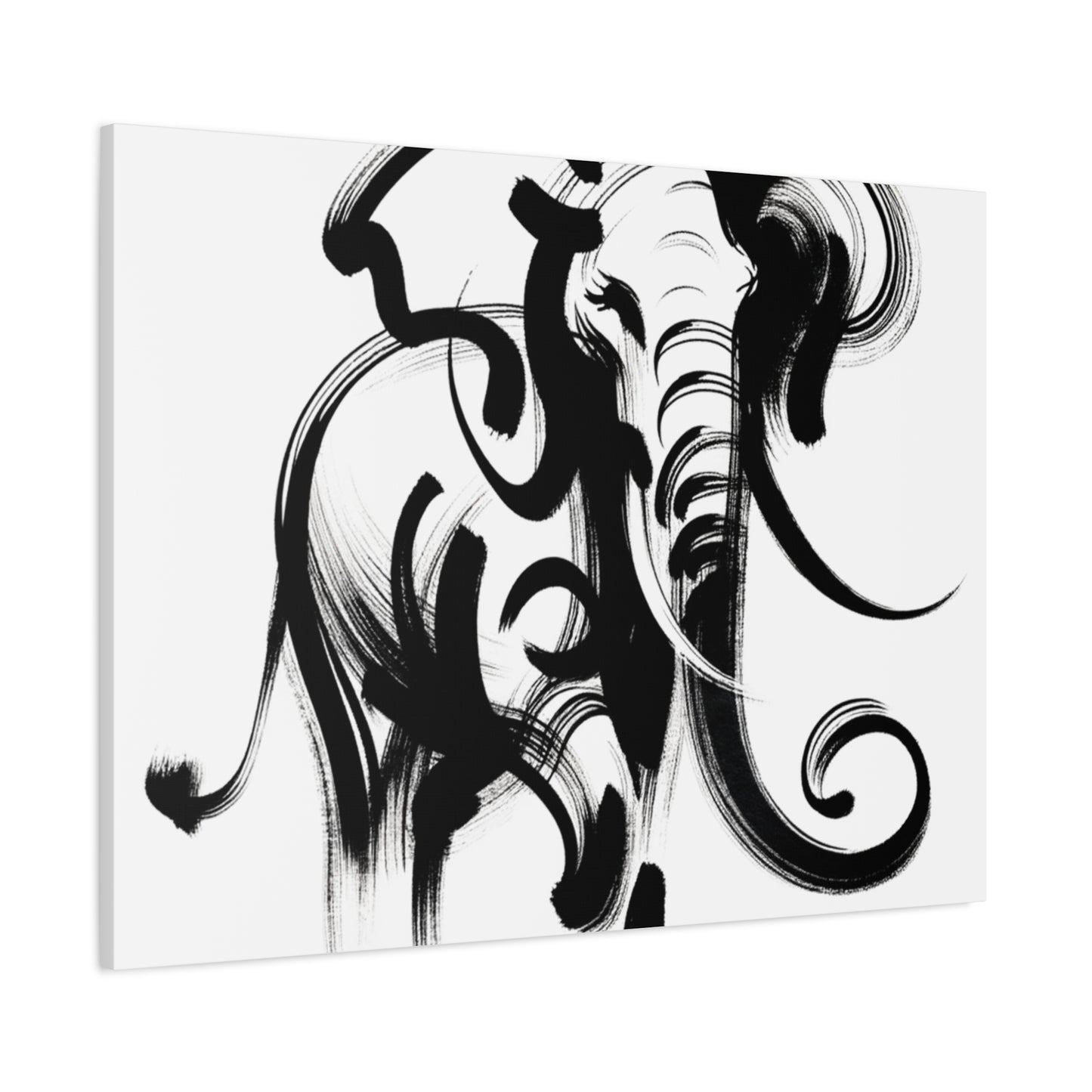 Elephant Ink Art - Matte Canvas, Stretched, 1.25"