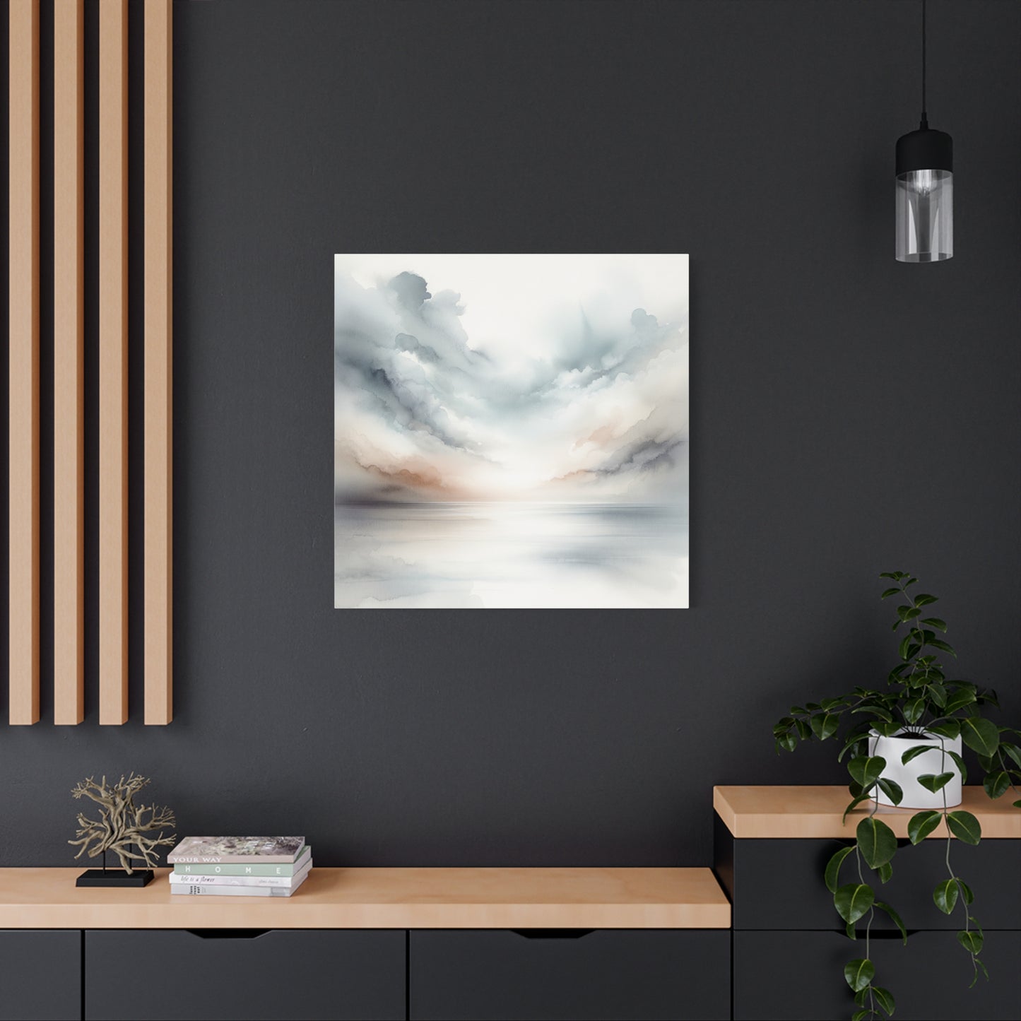 Matte Canvas, Stretched, 1.25" - Serene Watercolor Sky