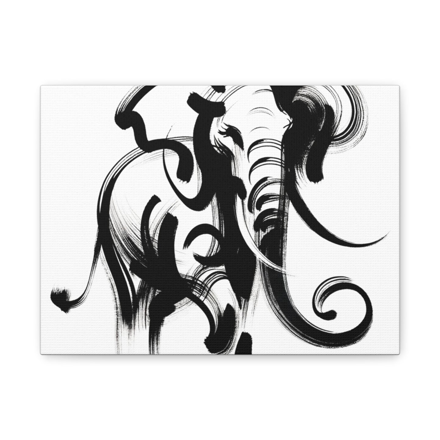 Elephant Ink Art - Matte Canvas, Stretched, 1.25"