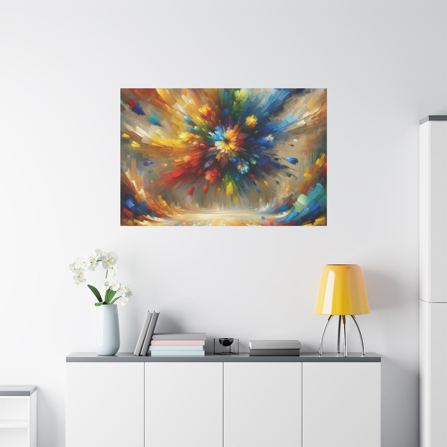 Abstract Burst of Colors - Matte Canvas, Stretched, 1.25"