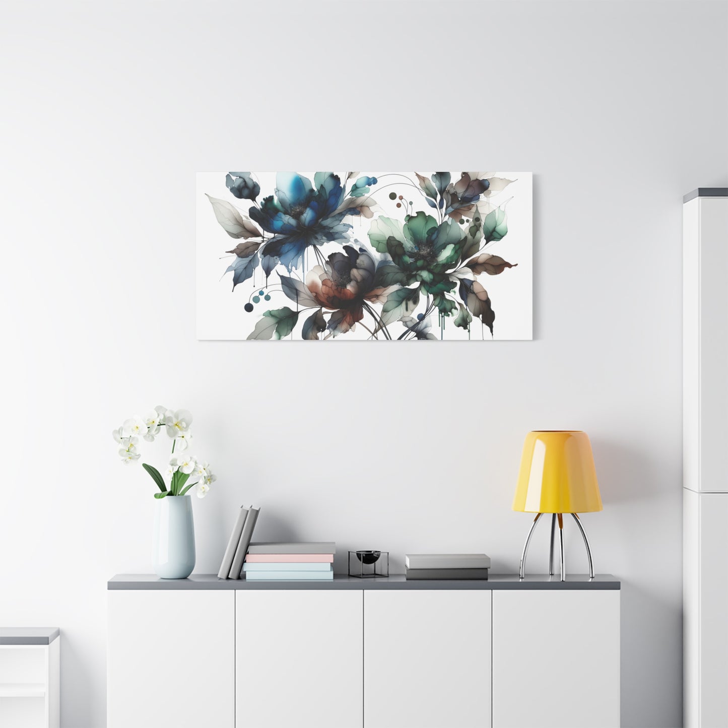 Abstract Floral Artwork - Matte Canvas, Stretched, 1.25"