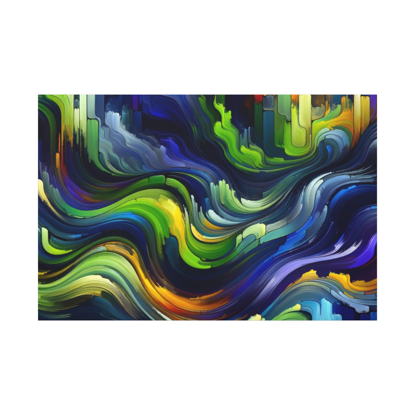 Vibrant Abstract Waves - Matte Canvas, Stretched, 1.25"